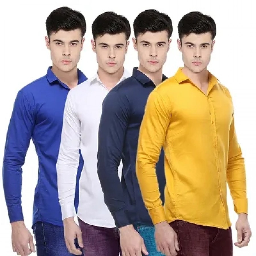 Pack Of 4 Cotton Shirts For Men