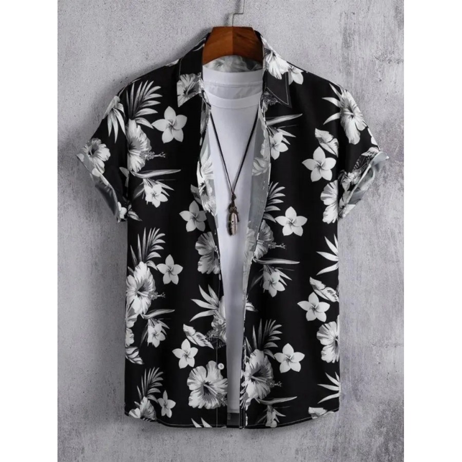 Regular Fit Printed Spread Collar Casual Shirt For Men