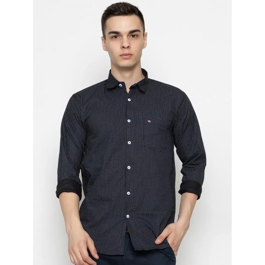 Reliable Black Cotton Long Sleeves Casual Shirt For Men