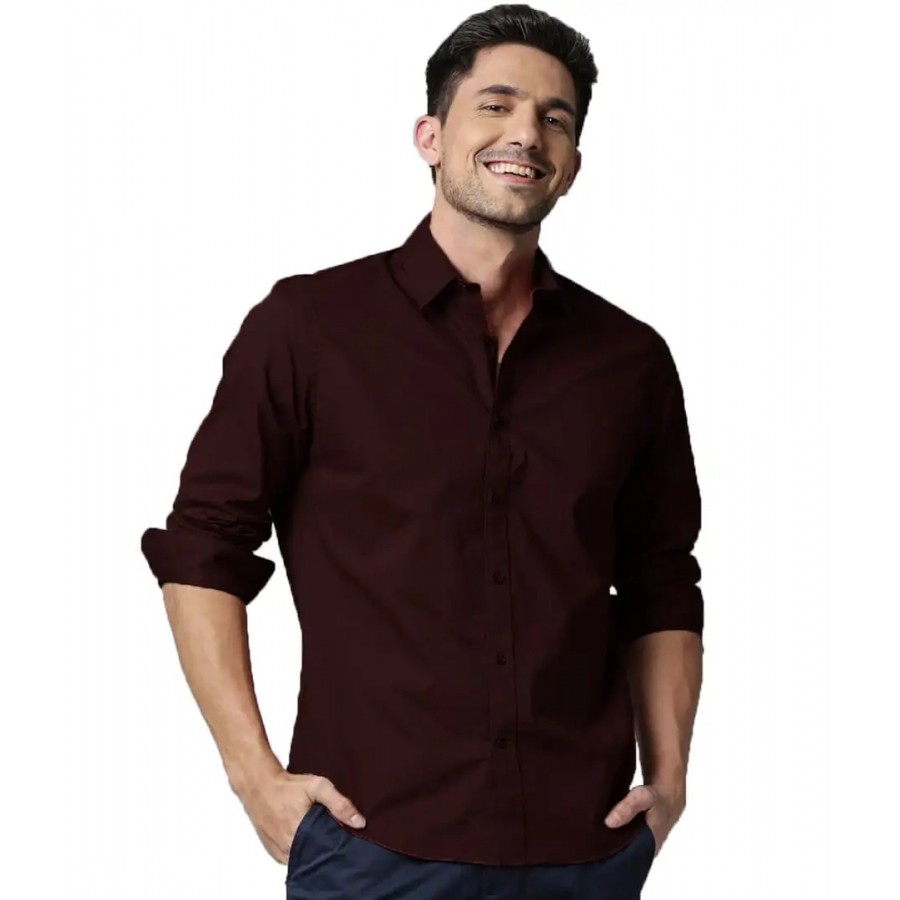 Reliable Black Cotton Solid Long Sleeves Casual Shirts For Men