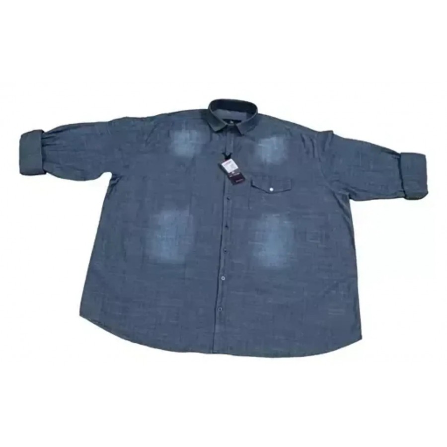 Reliable Blue Cotton Solid Long Sleeves Casual Shirts For Men