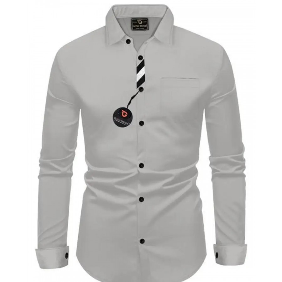 Reliable Cotton Self Pattern Long Sleeves Shirts For Men