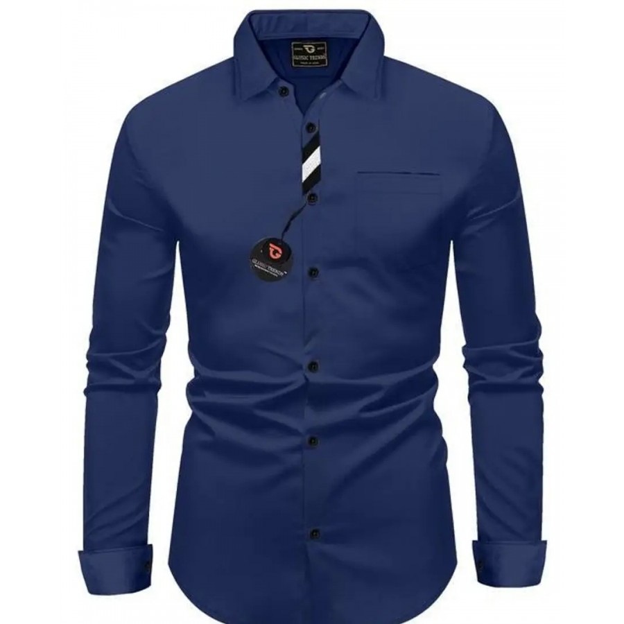 Reliable Cotton Self Pattern Long Sleeves Shirts For Men