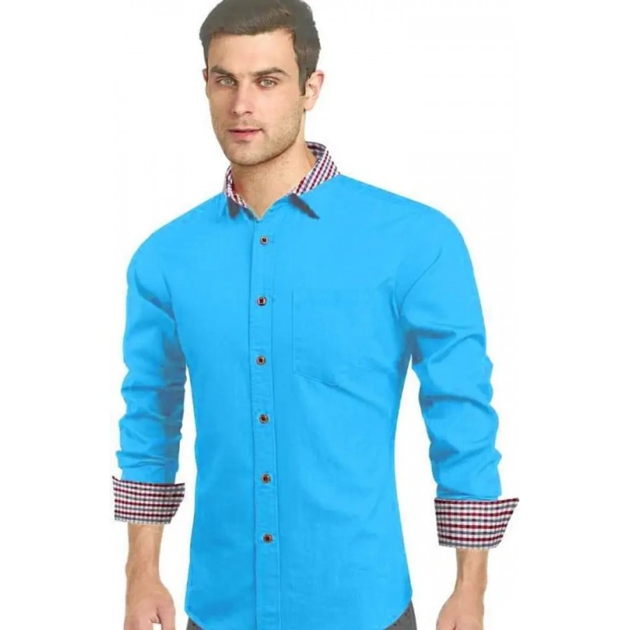 Reliable Cotton Self Pattern Long Sleeves Shirts For Men