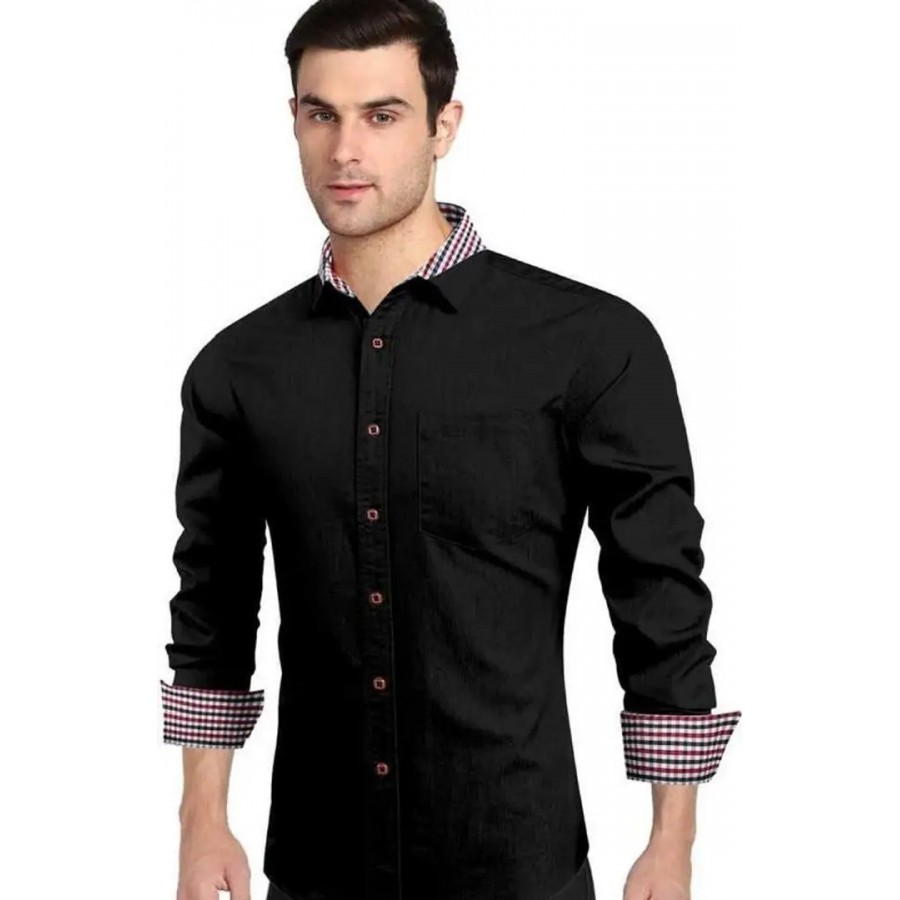 Reliable Cotton Self Pattern Long Sleeves Shirts For Men