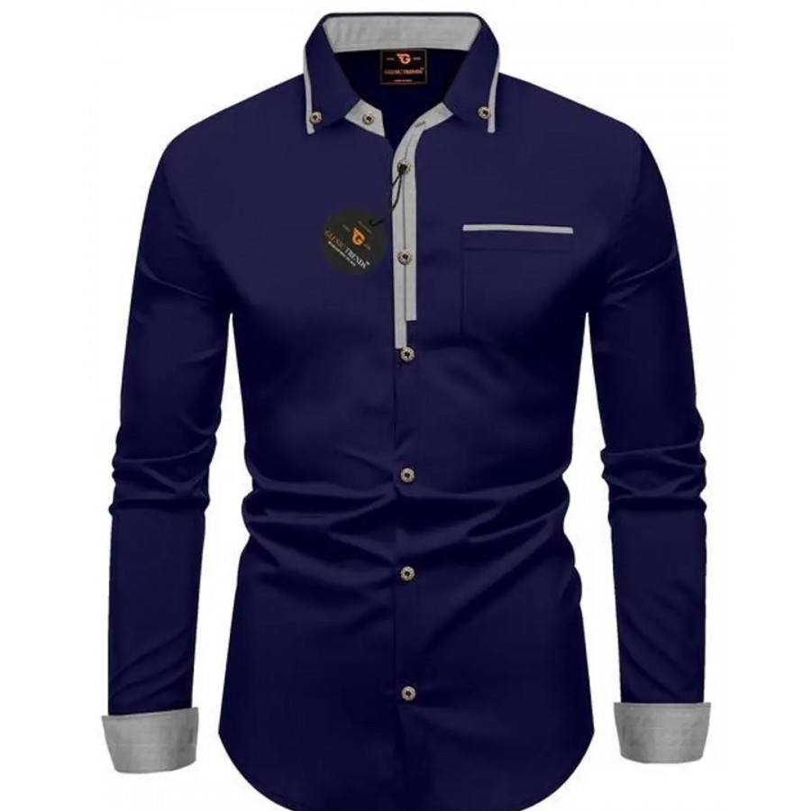 Reliable Cotton Solid Long Sleeves Shirts For Men