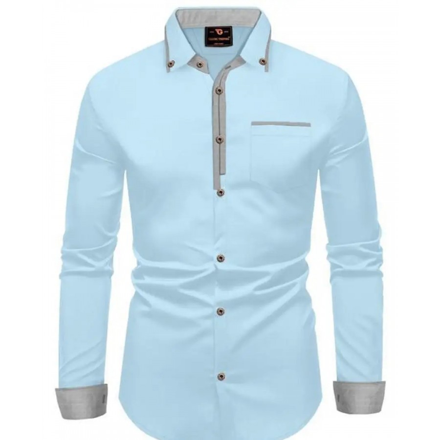 Reliable Cotton Solid Long Sleeves Shirts For Men