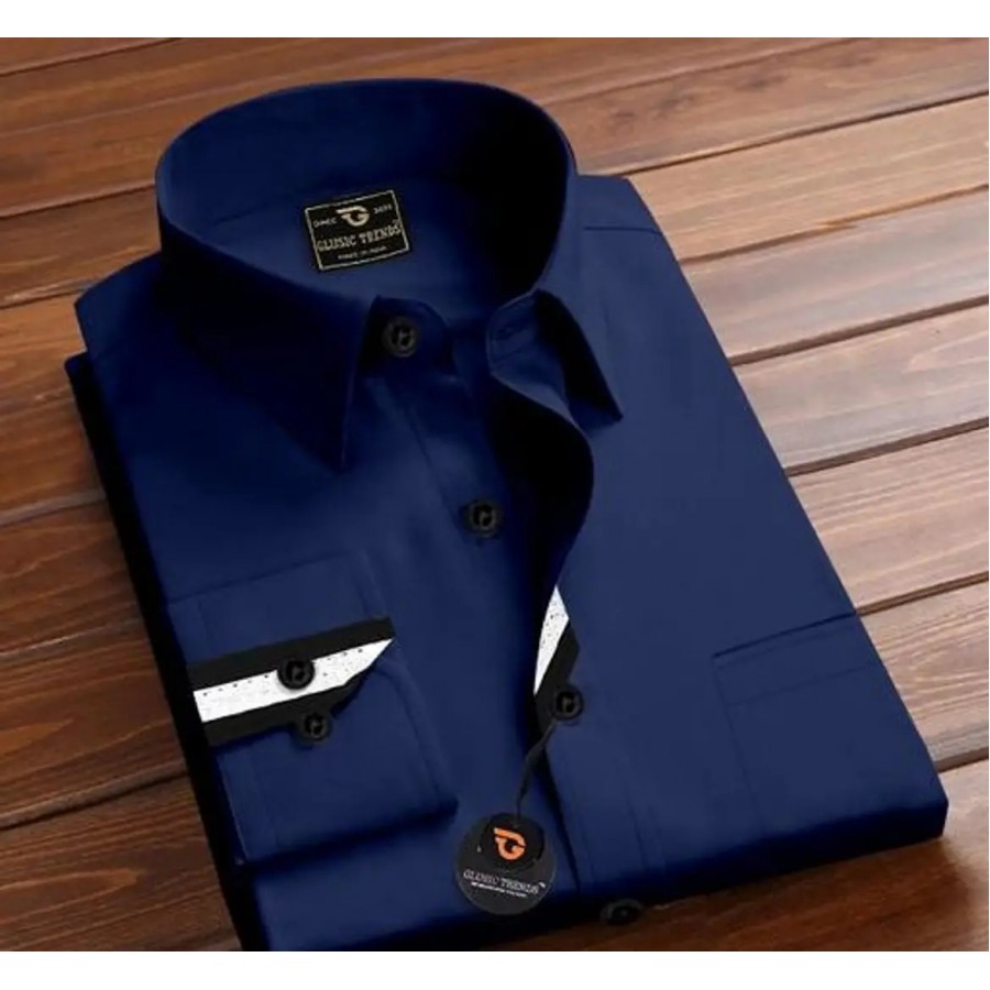 Reliable Cotton Solid Long Sleeves Shirts For Men