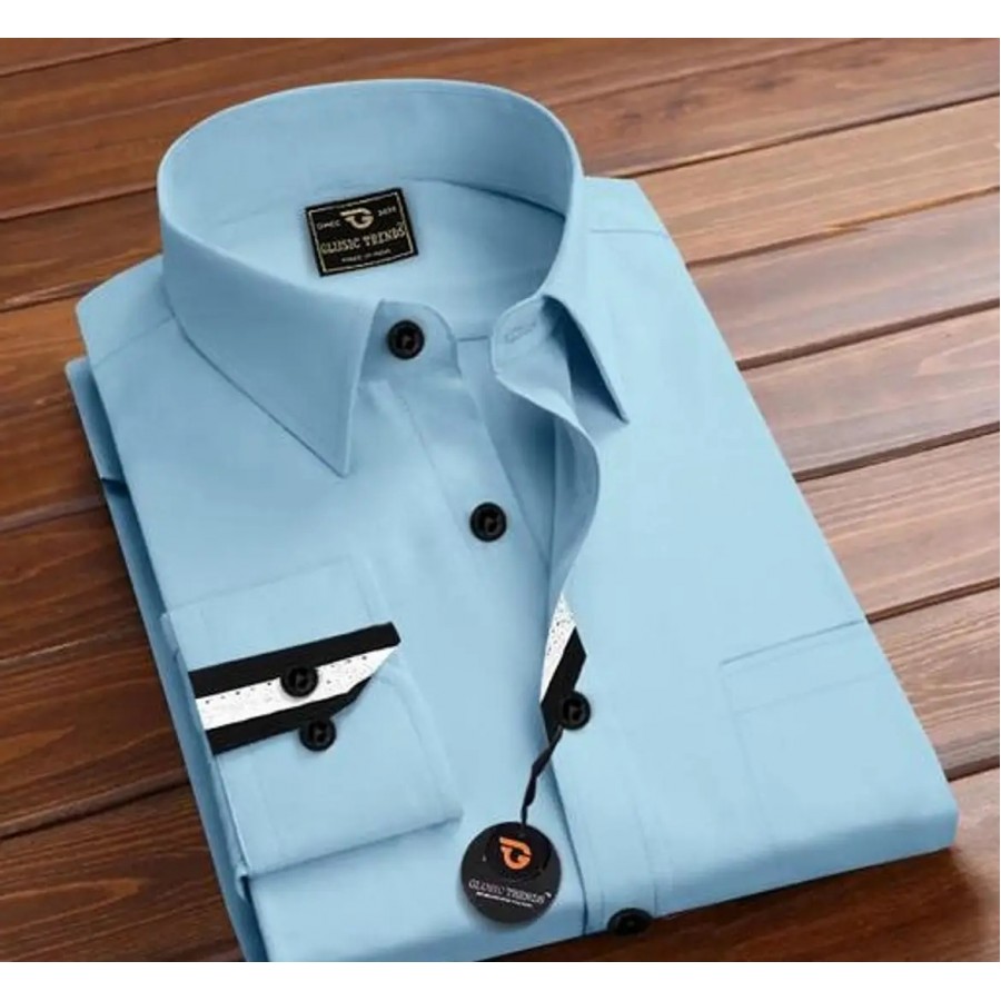 Reliable Cotton Solid Long Sleeves Shirts For Men