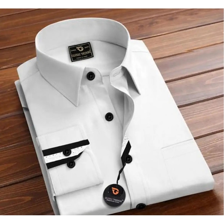 Reliable Cotton Solid Long Sleeves Shirts For Men