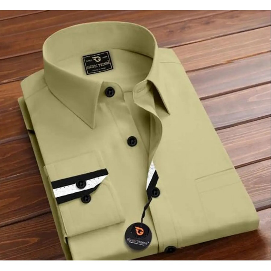 Reliable Cotton Solid Long Sleeves Shirts For Men