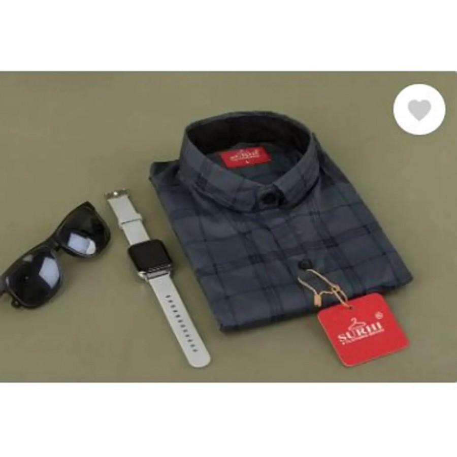 Reliable Green Cotton Checked Long Sleeves Casual Shirts For Men