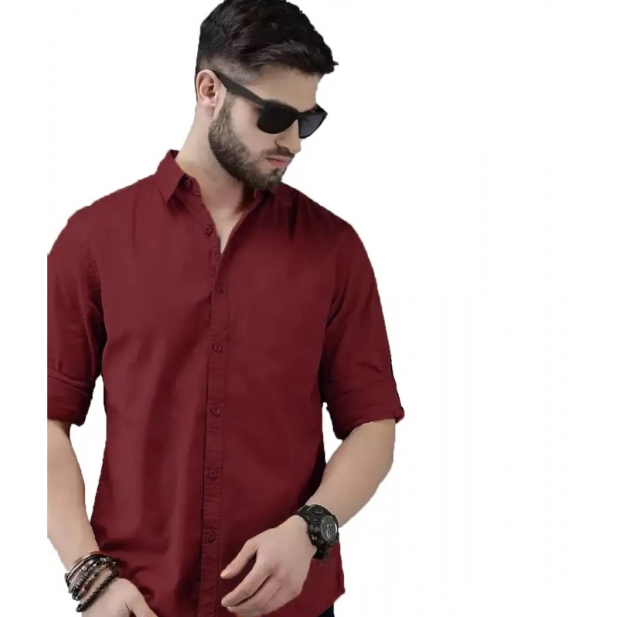 Reliable Maroon Cotton Checked Long Sleeves Casual Shirts For Men