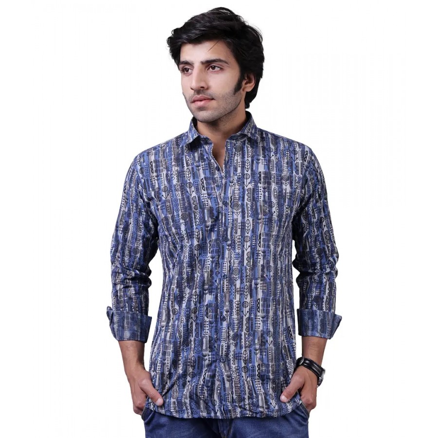 Reliable Multicoloured Cotton Blend Long Sleeves Casual Shirts For Men