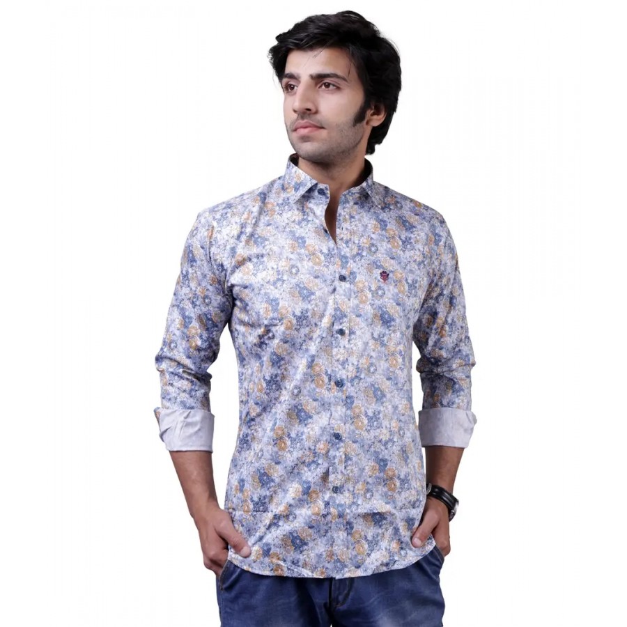 Reliable Multicoloured Cotton Blend Long Sleeves Casual Shirts For Men