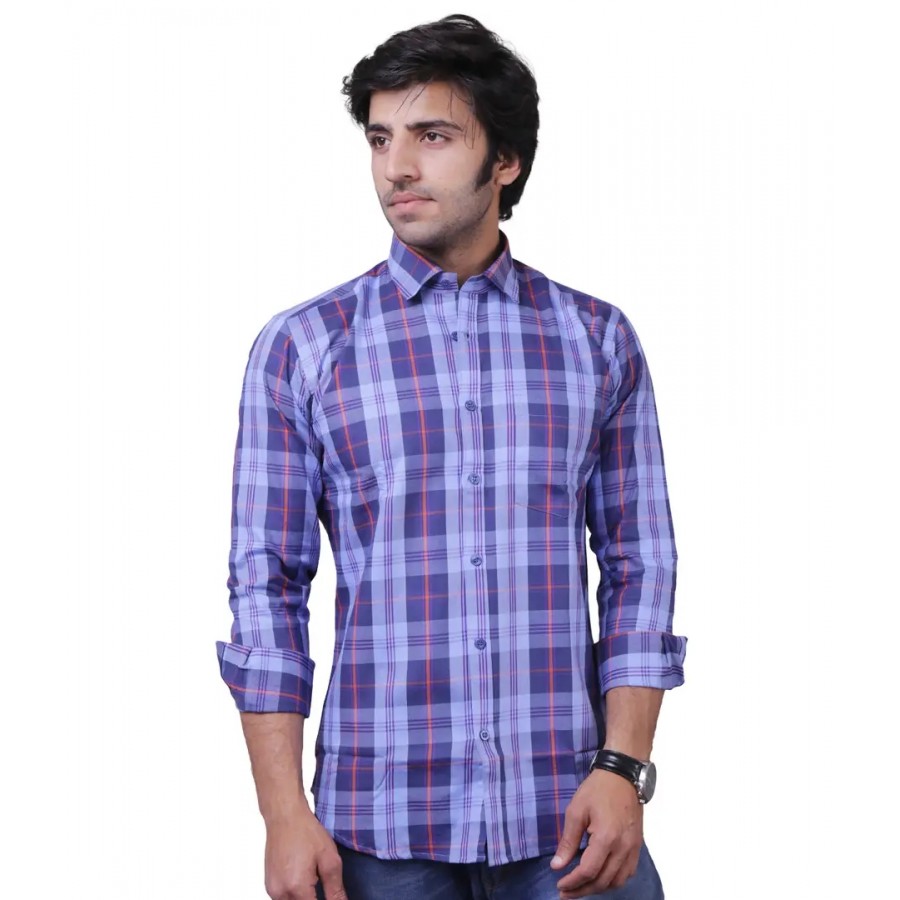 Reliable Multicoloured Cotton Blend Long Sleeves Casual Shirts For Men