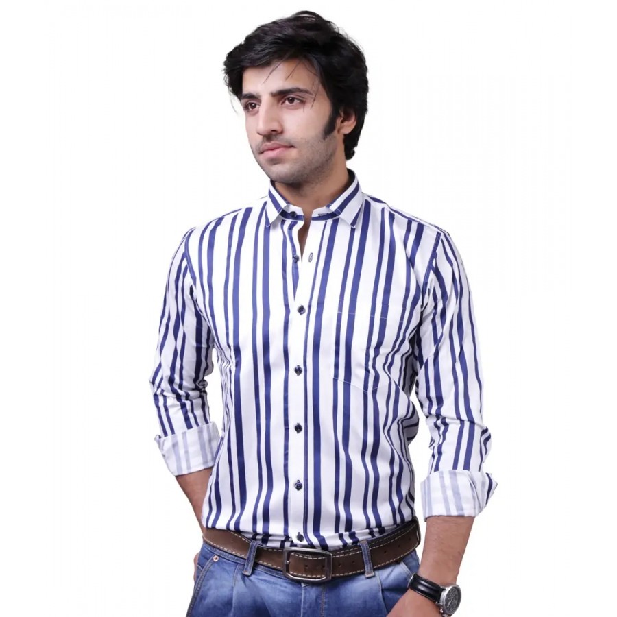 Reliable Multicoloured Cotton Blend Long Sleeves Casual Shirts For Men