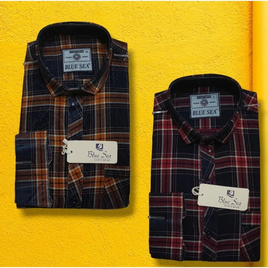 Reliable Multicoloured Cotton Checked Long Sleeve Casual Shirts Combo For Men