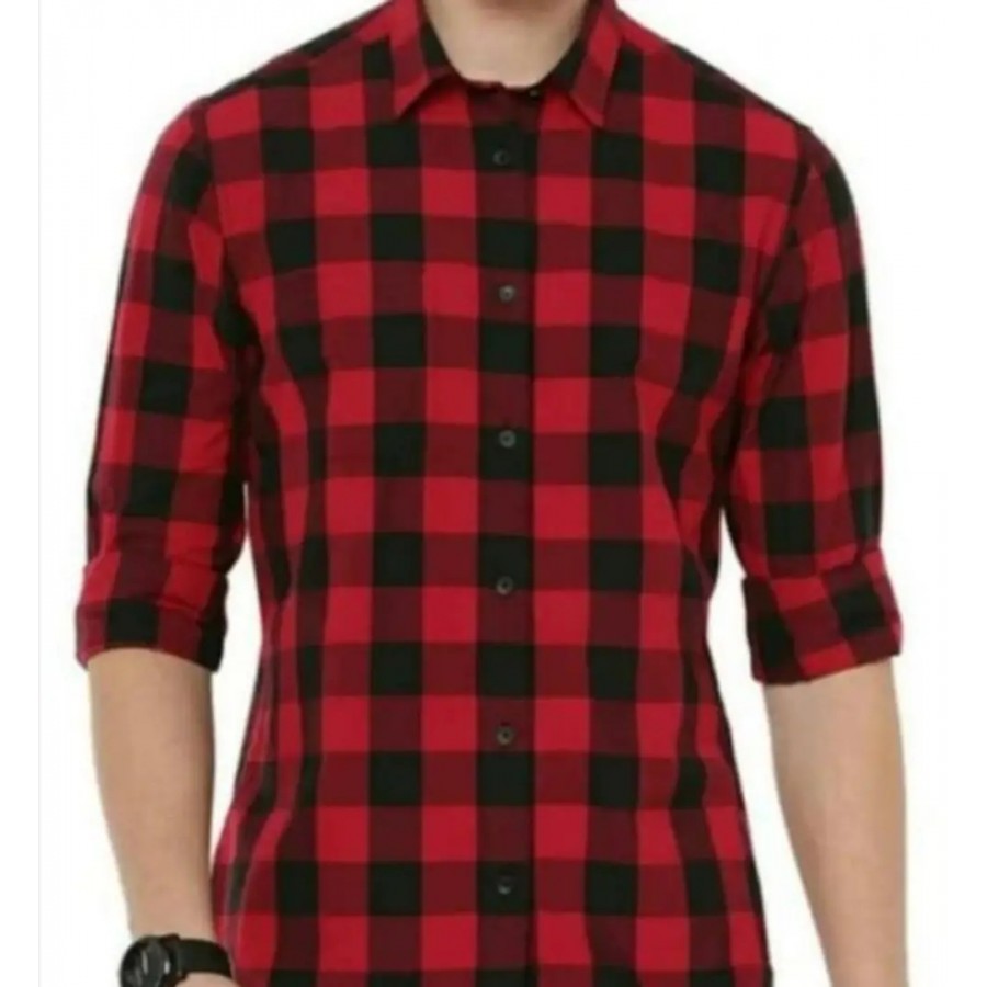 Reliable Multicoloured Cotton Checked Long Sleeves Casual Shirts For Men