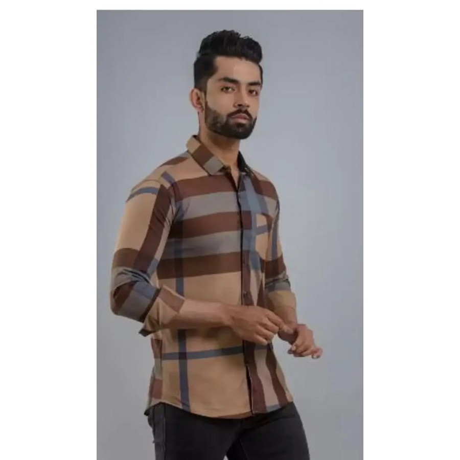 Reliable Multicoloured Cotton Checked Long Sleeves Casual Shirts For Men