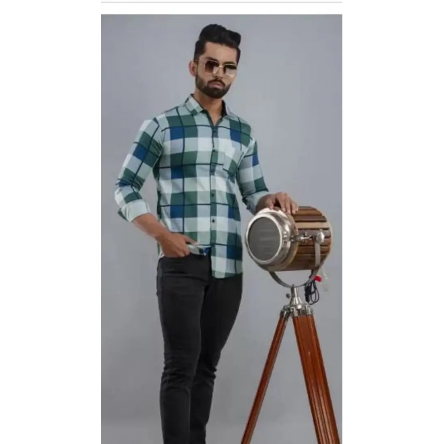 Reliable Multicoloured Cotton Checked Long Sleeves Casual Shirts For Men