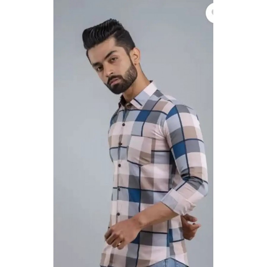 Reliable Multicoloured Cotton Checked Long Sleeves Casual Shirts For Men