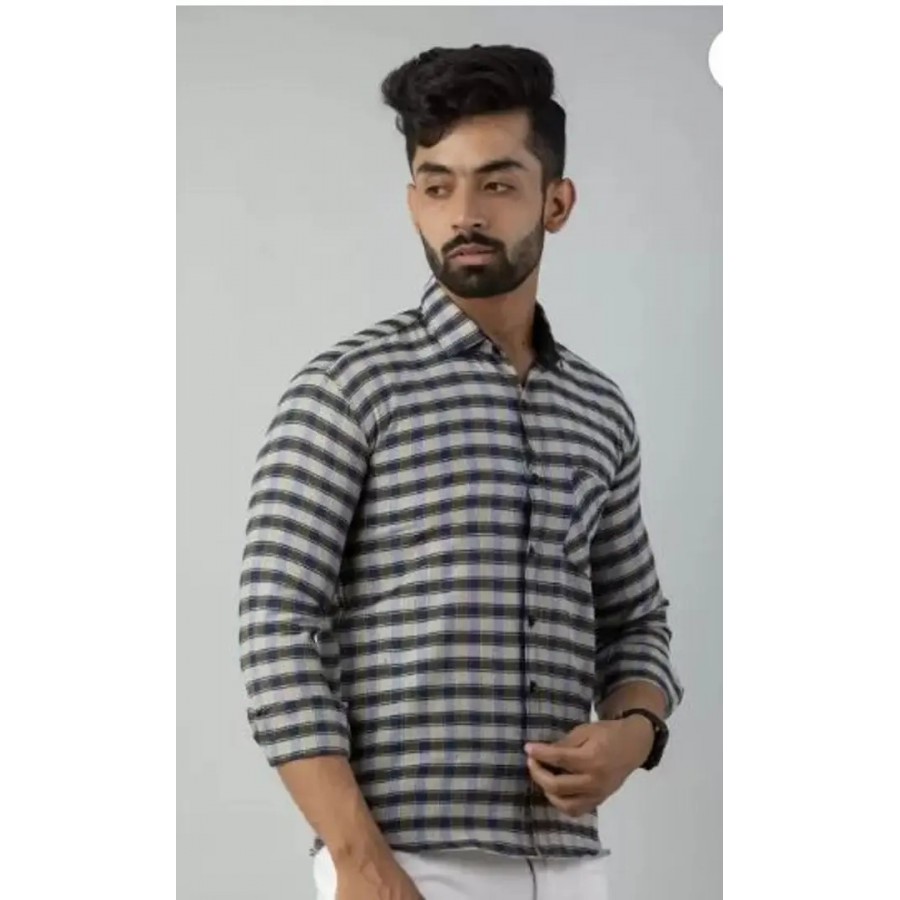 Reliable Multicoloured Cotton Checked Long Sleeves Casual Shirts For Men