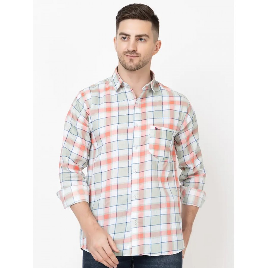 Reliable Multicoloured Cotton Long Sleeves Casual Shirt For Men