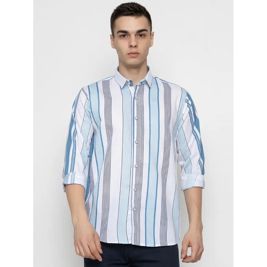 Reliable Multicoloured Cotton Long Sleeves Casual Shirt For Men