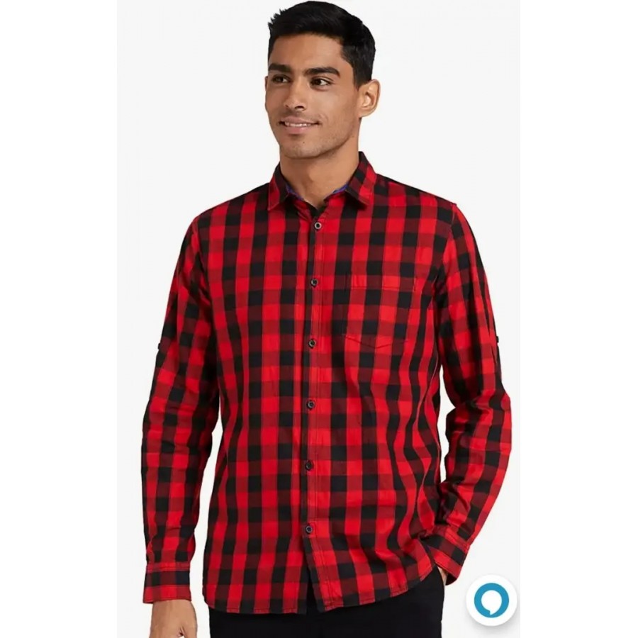 Reliable White Cotton Checked Long Sleeves Casual Shirts For Men