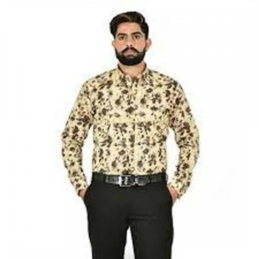 Reliable Cotton Printed Long Sleeves Casual Shirts For Men