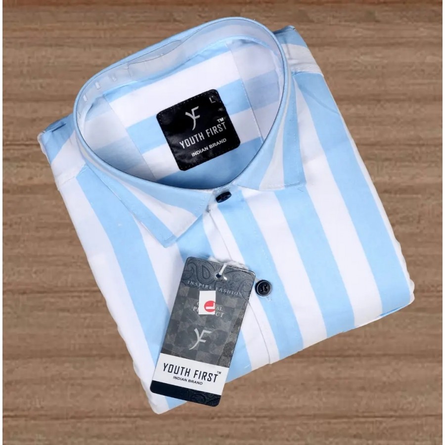 Reliable Cotton Striped Casual Shirts For Men