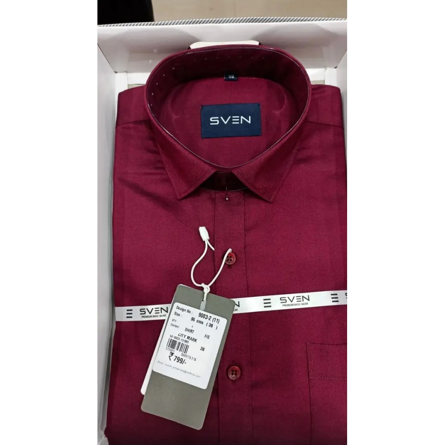 Reliable Maroon Polycotton Long Sleeves Casual Shirt For Men