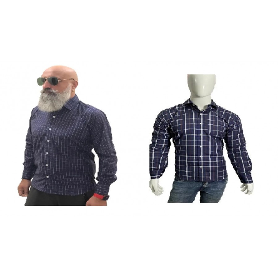 Reliable Navy Blue Cotton  Casual Shirts For Men