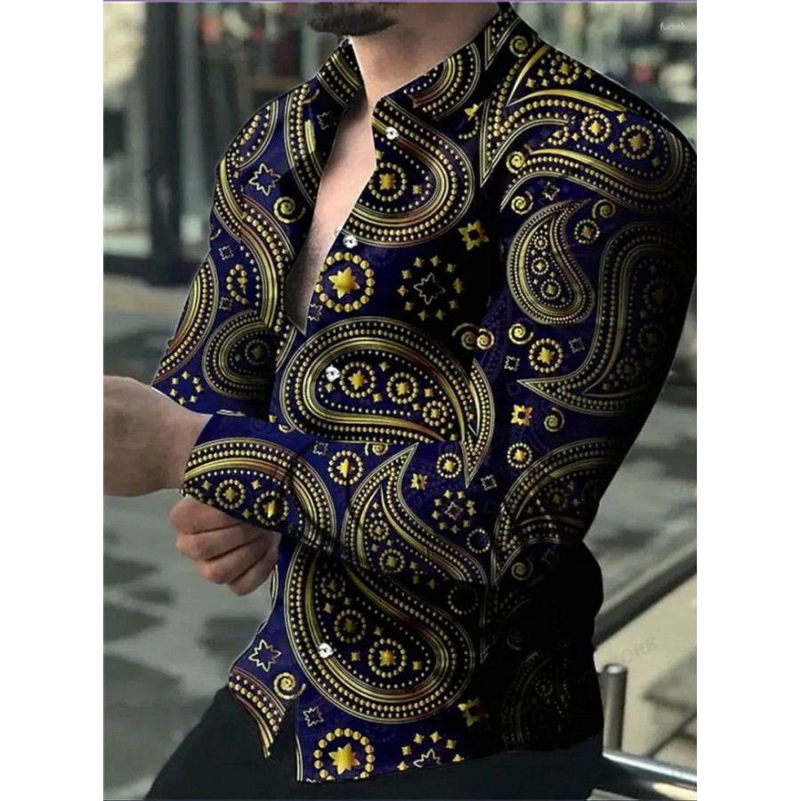 Shimak Mens Printed Casual Shirts.