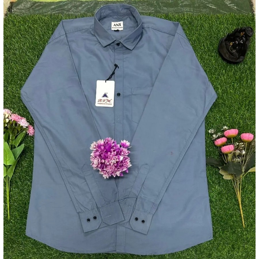 Soft cotton silk casual men shirt