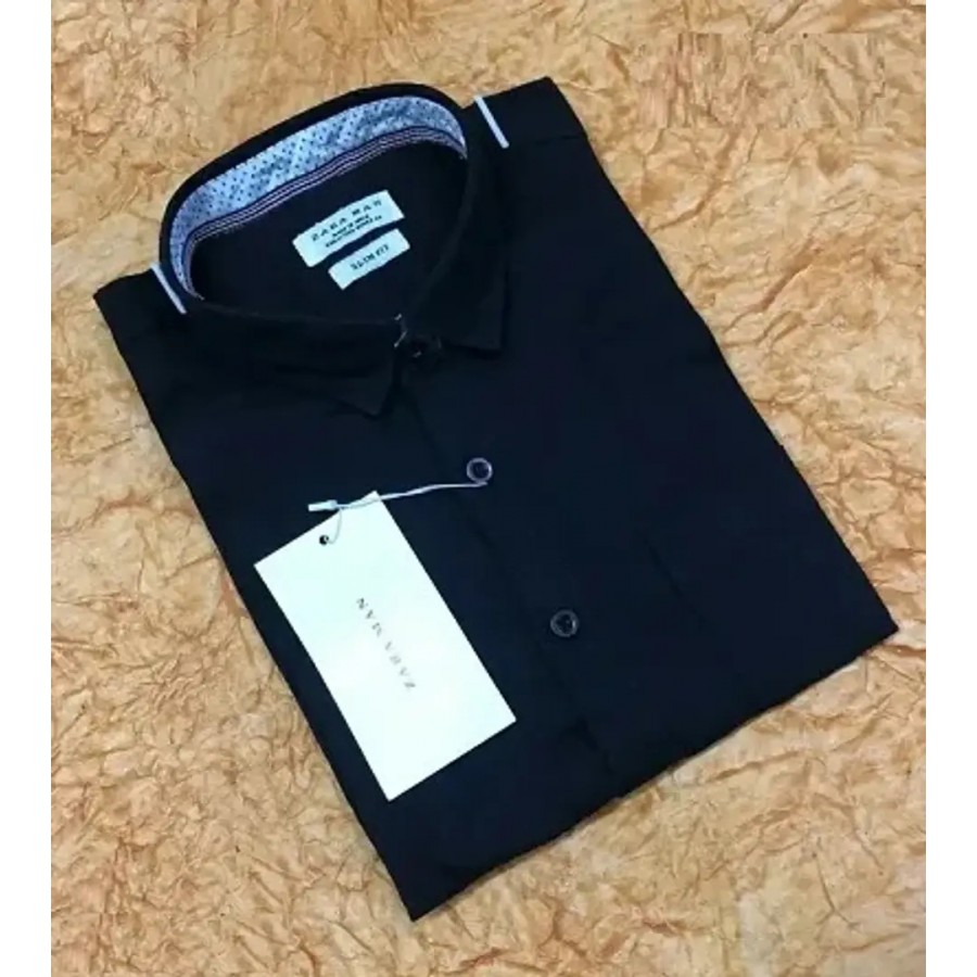 Solid Black Shirt for Men