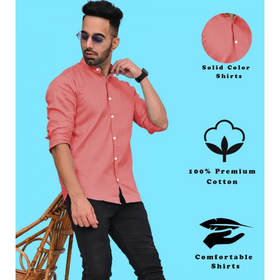 Stylish Cotton Blend Casual Shirts For Men