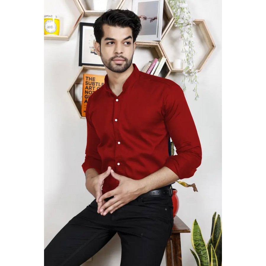 Stylish Cotton Blend Casual Shirts For Men