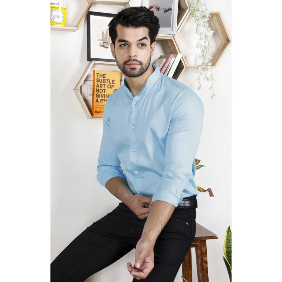 Stylish Cotton Blend Casual Shirts For Men