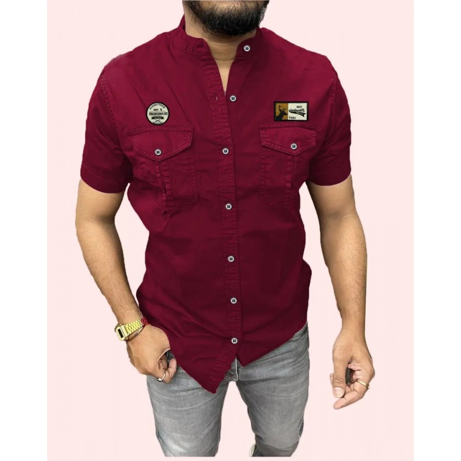 Stylish Cotton Blend Casual Shirts For Men