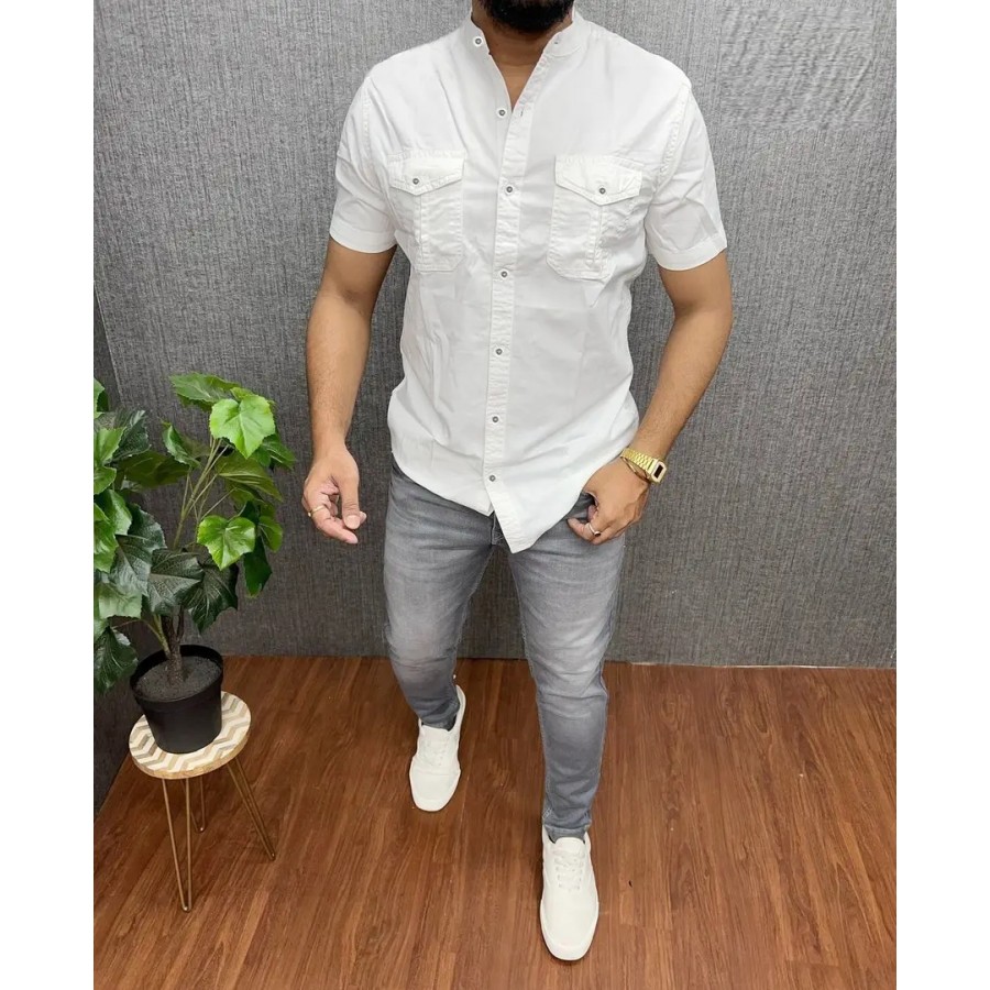 Stylish Cotton Blend Casual Shirts For Men