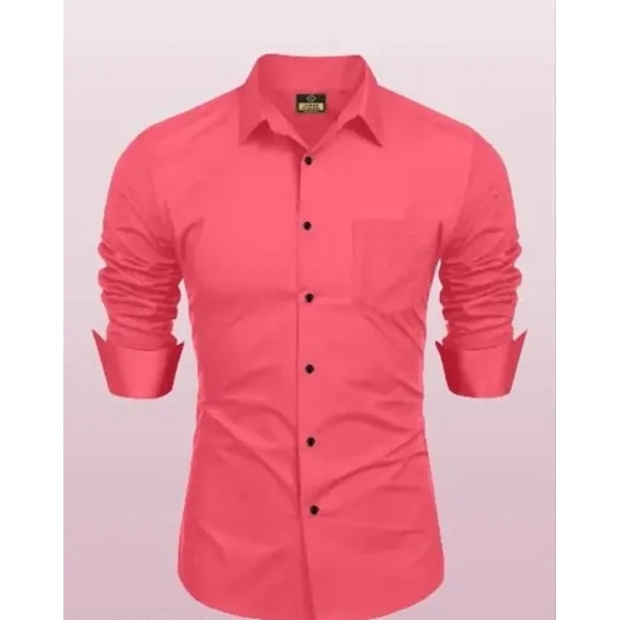 Stylish Cotton Blend Maroon Casual Shirt For Men