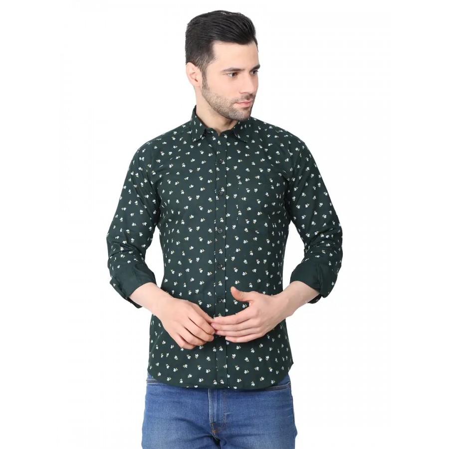 Stylish Cotton Blend Printed Shirt for Men