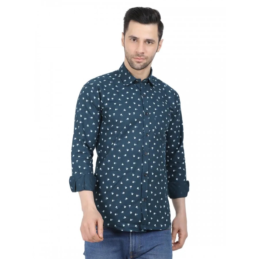 Stylish Cotton Blend Printed Shirt for Men