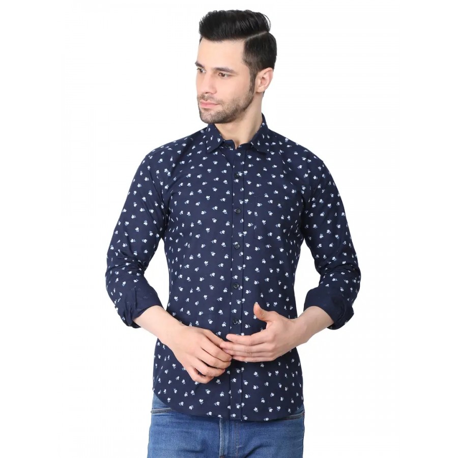 Stylish Cotton Blend Printed Shirt for Men