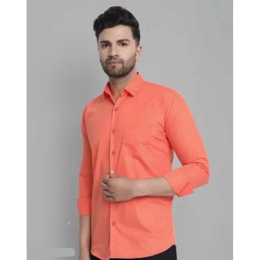 Stylish Cotton Blend Solid Casual Shirt for Men