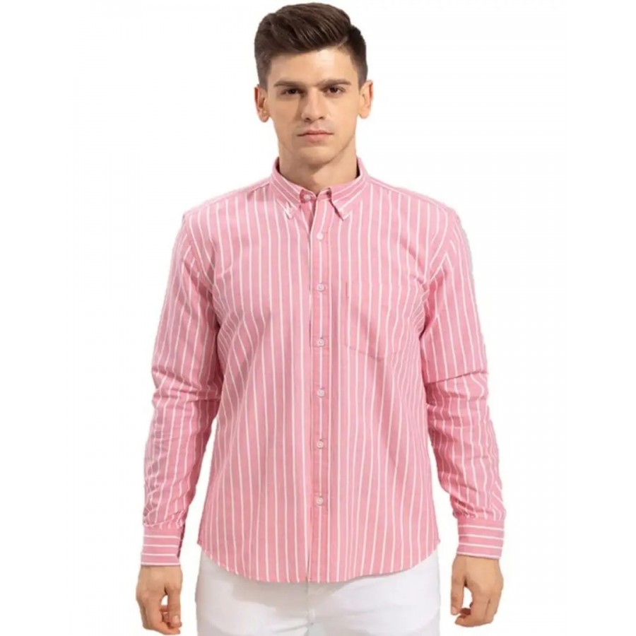 Stylish Cotton Blend Striped Casual shirt for Men