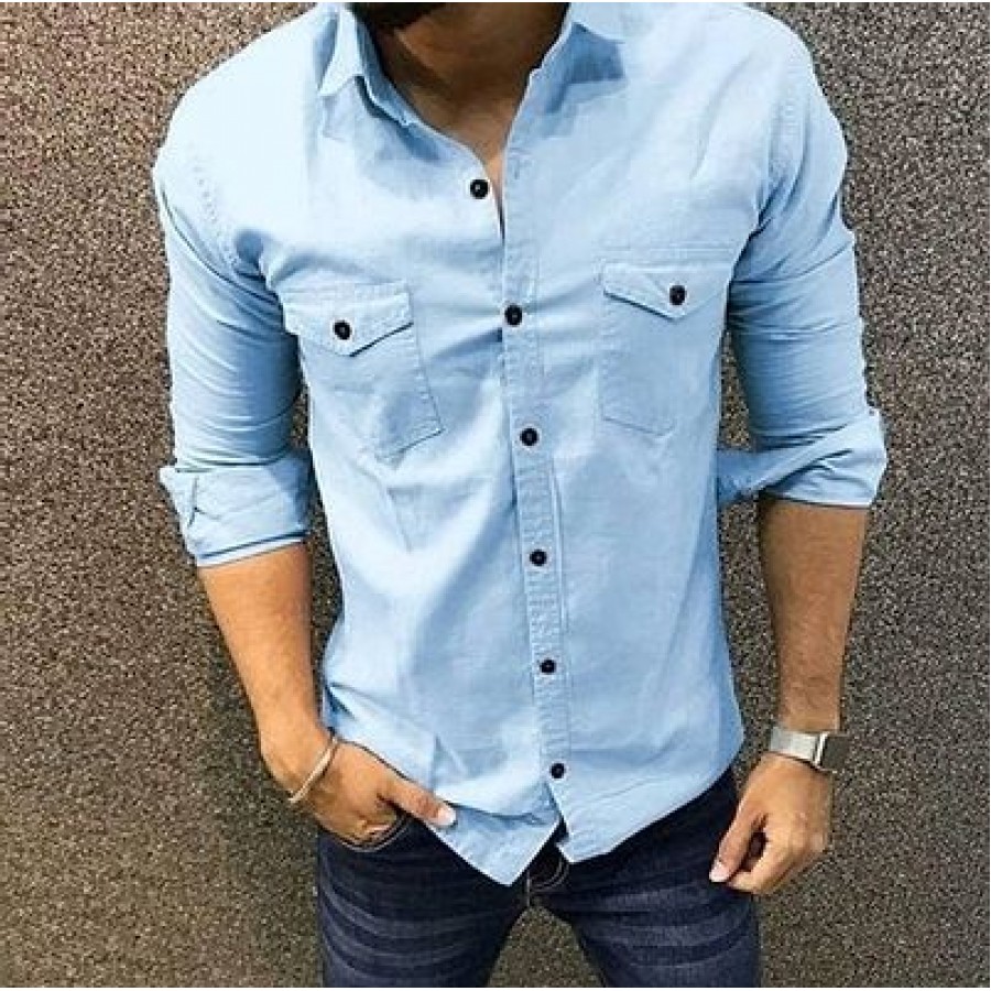 Stylish Cotton Long Sleeves Casual Shirt for Men