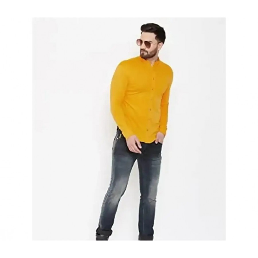 Stylish Cotton Solid Casual Shirt For Men